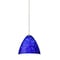 Besa Lighting Mia Cord Pendant, Blue Cloud, Satin Nickel Finish, 1x50W Halogen 1XT-177986-SN - alternate 1